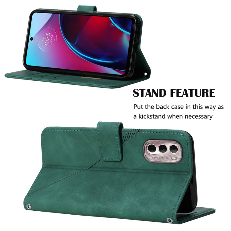 For Motorola Moto G Stylus 4G 2022 Crossbody 3D Embossed Flip Leather Phone Case