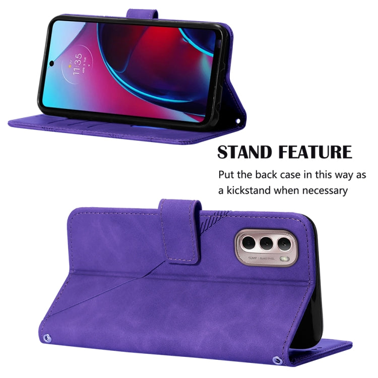 For Motorola Moto G Stylus 4G 2022 Crossbody 3D Embossed Flip Leather Phone Case
