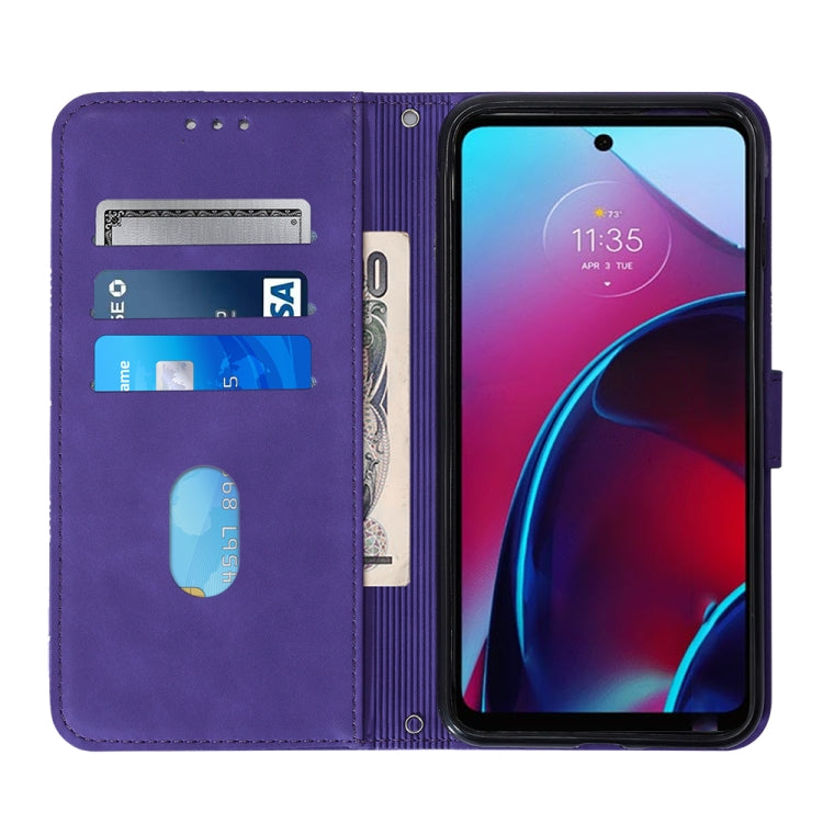 For Motorola Moto G Stylus 4G 2022 Crossbody 3D Embossed Flip Leather Phone Case