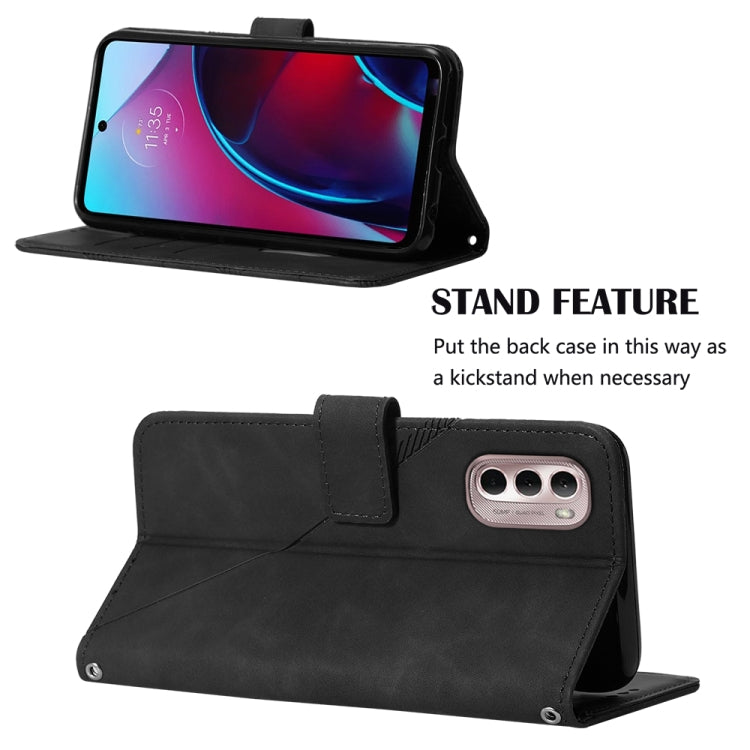 For Motorola Moto G Stylus 4G 2022 Crossbody 3D Embossed Flip Leather Phone Case