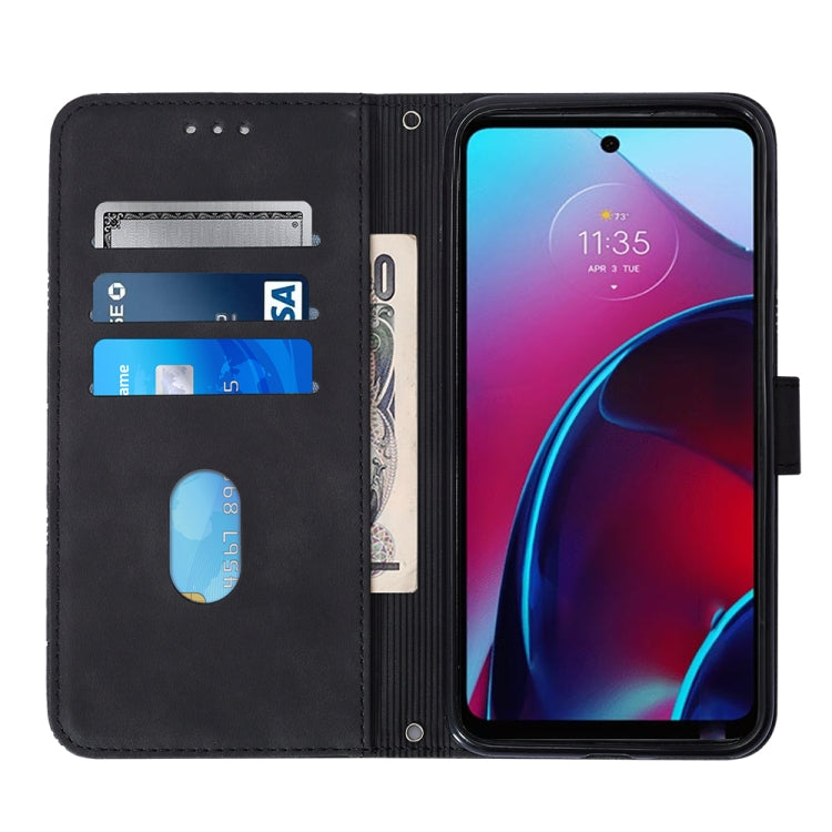 For Motorola Moto G Stylus 4G 2022 Crossbody 3D Embossed Flip Leather Phone Case