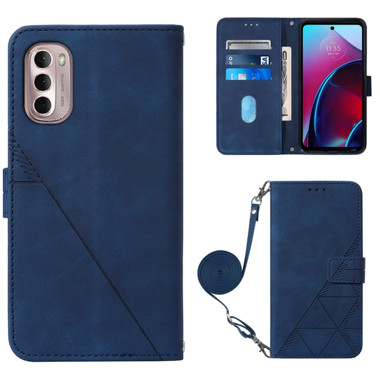 For Motorola Moto G Stylus 4G 2022 Crossbody 3D Embossed Flip Leather Phone Case