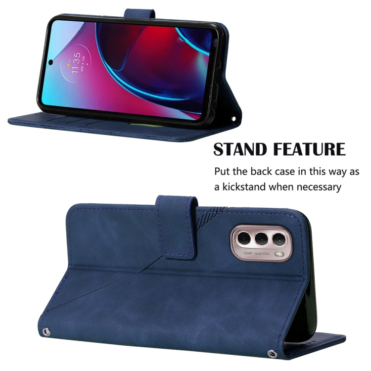 For Motorola Moto G Stylus 4G 2022 Crossbody 3D Embossed Flip Leather Phone Case