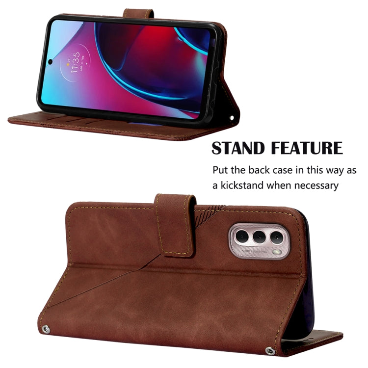 For Motorola Moto G Stylus 4G 2022 Crossbody 3D Embossed Flip Leather Phone Case