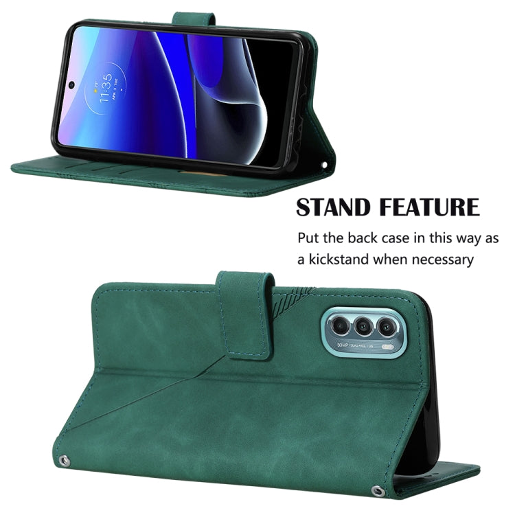 For Motorola Moto G Stylus 5G 2022 Crossbody 3D Embossed Flip Leather Phone Case