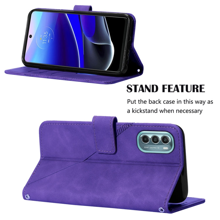 For Motorola Moto G Stylus 5G 2022 Crossbody 3D Embossed Flip Leather Phone Case