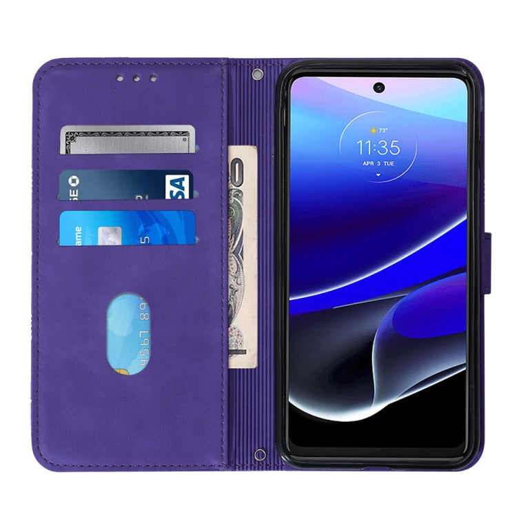For Motorola Moto G Stylus 5G 2022 Crossbody 3D Embossed Flip Leather Phone Case