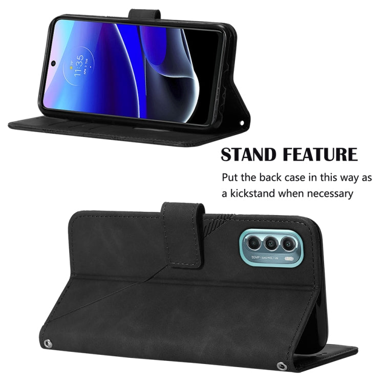 For Motorola Moto G Stylus 5G 2022 Crossbody 3D Embossed Flip Leather Phone Case