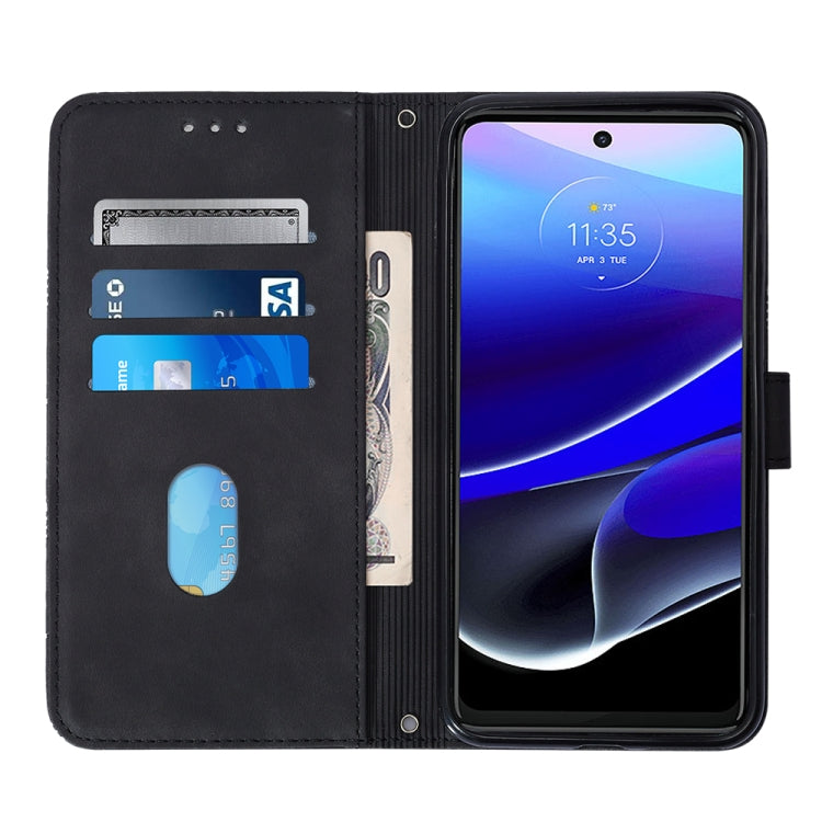 For Motorola Moto G Stylus 5G 2022 Crossbody 3D Embossed Flip Leather Phone Case
