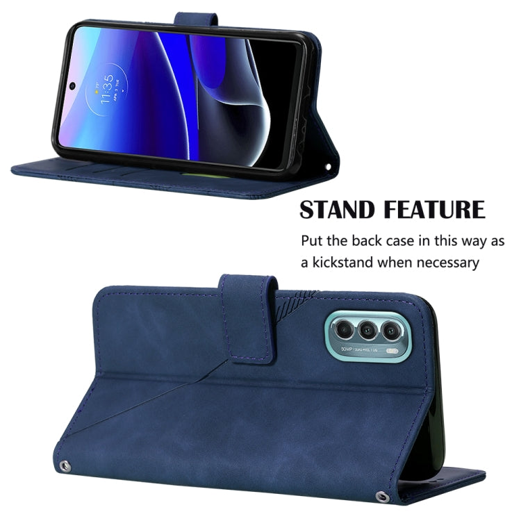 For Motorola Moto G Stylus 5G 2022 Crossbody 3D Embossed Flip Leather Phone Case