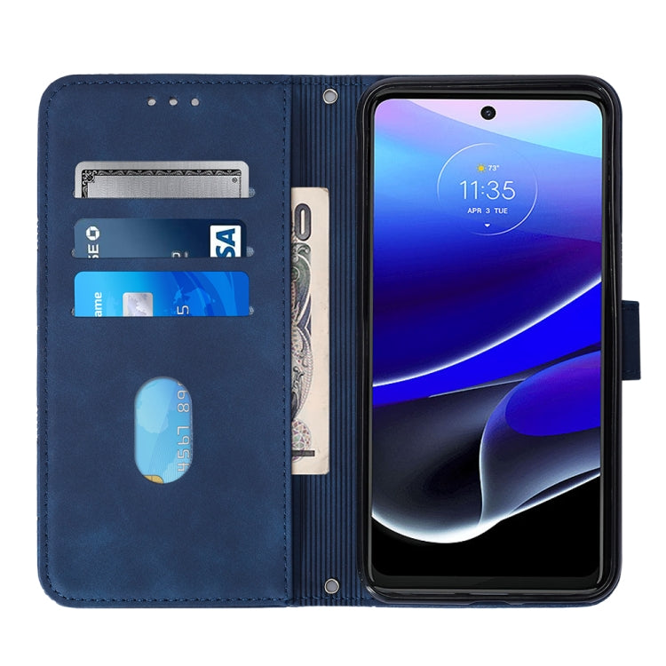 For Motorola Moto G Stylus 5G 2022 Crossbody 3D Embossed Flip Leather Phone Case