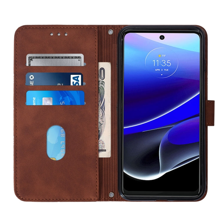 For Motorola Moto G Stylus 5G 2022 Crossbody 3D Embossed Flip Leather Phone Case