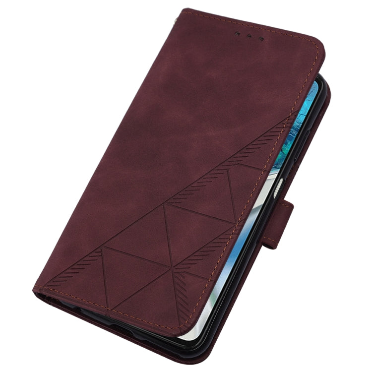 For Motorola Moto G52 Crossbody 3D Embossed Flip Leather Phone Case
