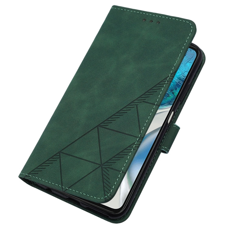 For Motorola Moto G52 Crossbody 3D Embossed Flip Leather Phone Case