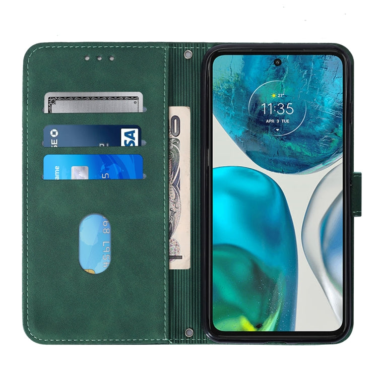 For Motorola Moto G52 Crossbody 3D Embossed Flip Leather Phone Case