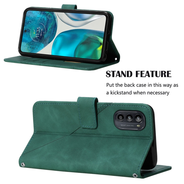 For Motorola Moto G52 Crossbody 3D Embossed Flip Leather Phone Case