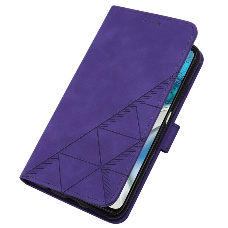 For Motorola Moto G52 Crossbody 3D Embossed Flip Leather Phone Case