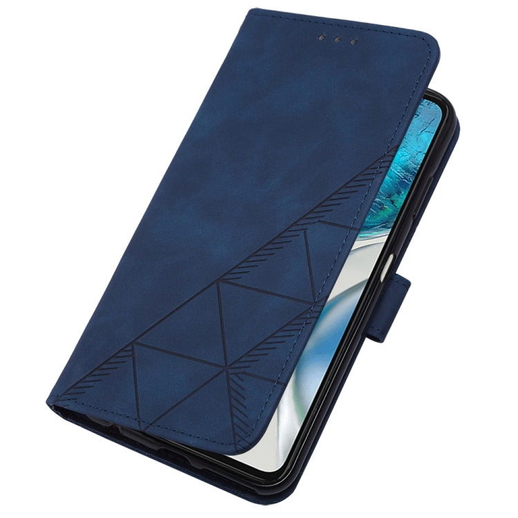 For Motorola Moto G52 Crossbody 3D Embossed Flip Leather Phone Case