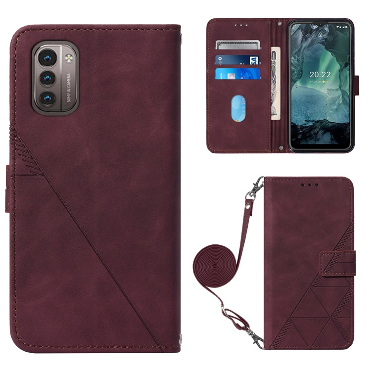 For Nokia G21/G11 Crossbody 3D Embossed Flip Leather Phone Case