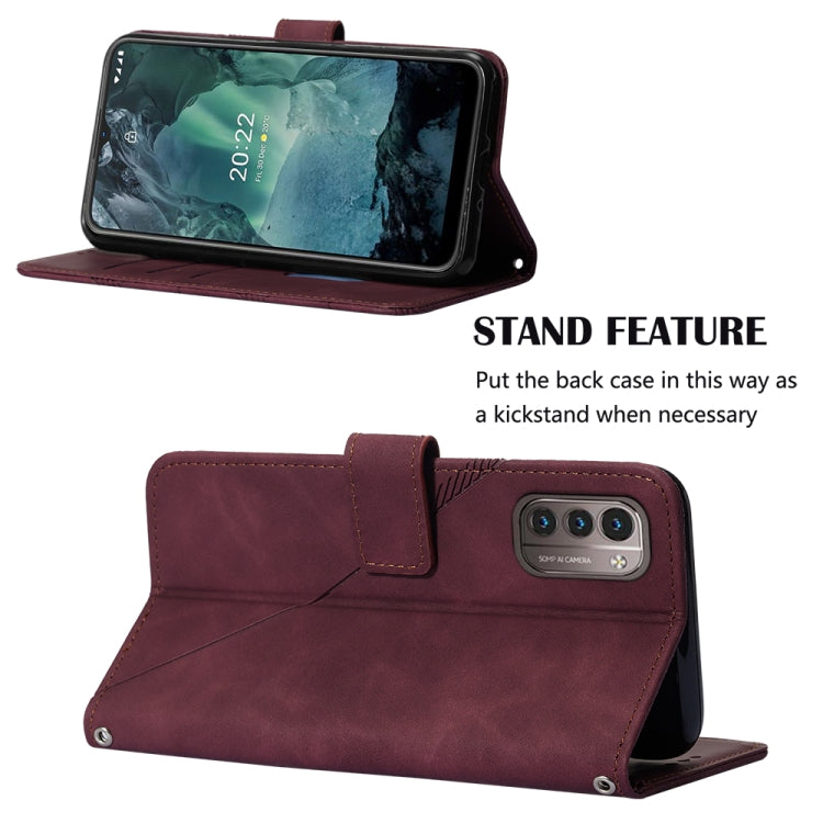 For Nokia G21/G11 Crossbody 3D Embossed Flip Leather Phone Case