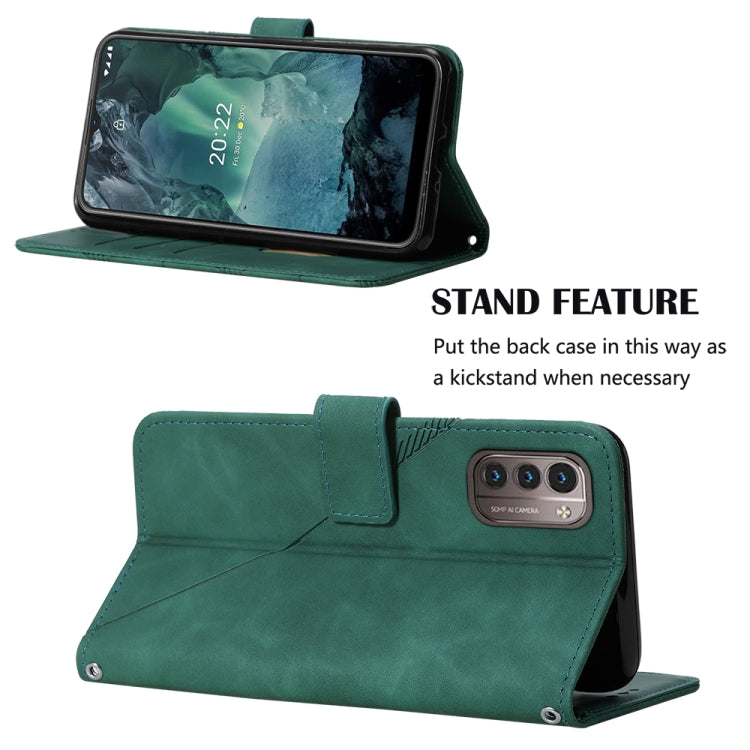 For Nokia G21/G11 Crossbody 3D Embossed Flip Leather Phone Case