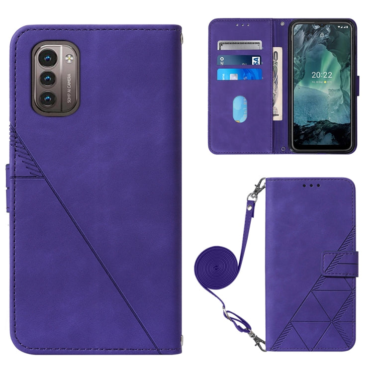 For Nokia G21/G11 Crossbody 3D Embossed Flip Leather Phone Case