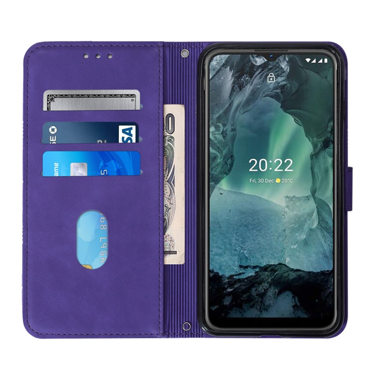 For Nokia G21/G11 Crossbody 3D Embossed Flip Leather Phone Case