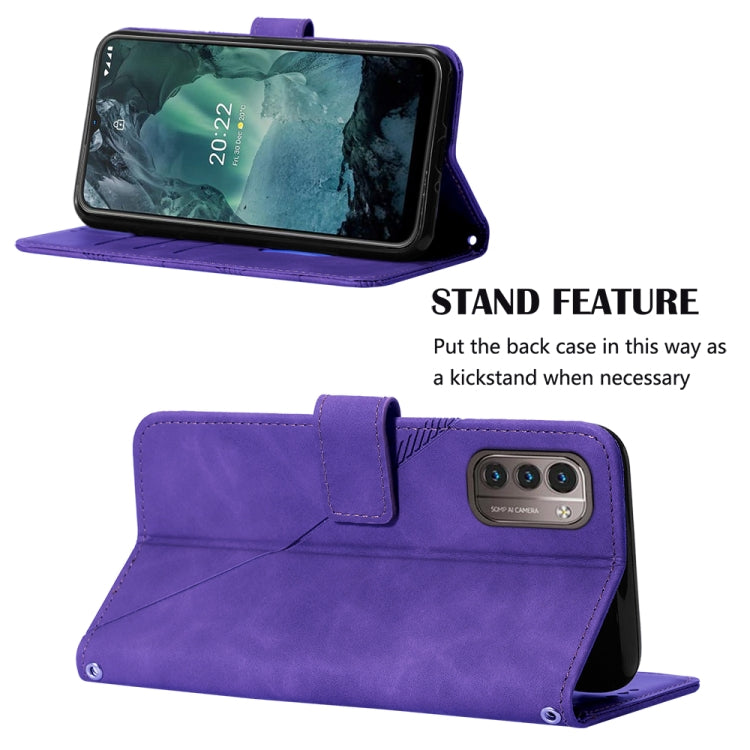 For Nokia G21/G11 Crossbody 3D Embossed Flip Leather Phone Case