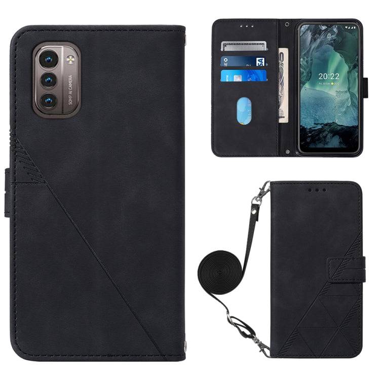 For Nokia G21/G11 Crossbody 3D Embossed Flip Leather Phone Case