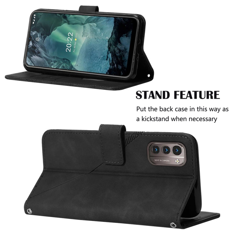 For Nokia G21/G11 Crossbody 3D Embossed Flip Leather Phone Case