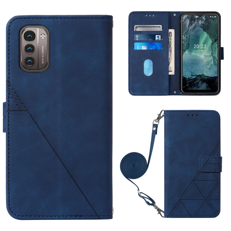 For Nokia G21/G11 Crossbody 3D Embossed Flip Leather Phone Case