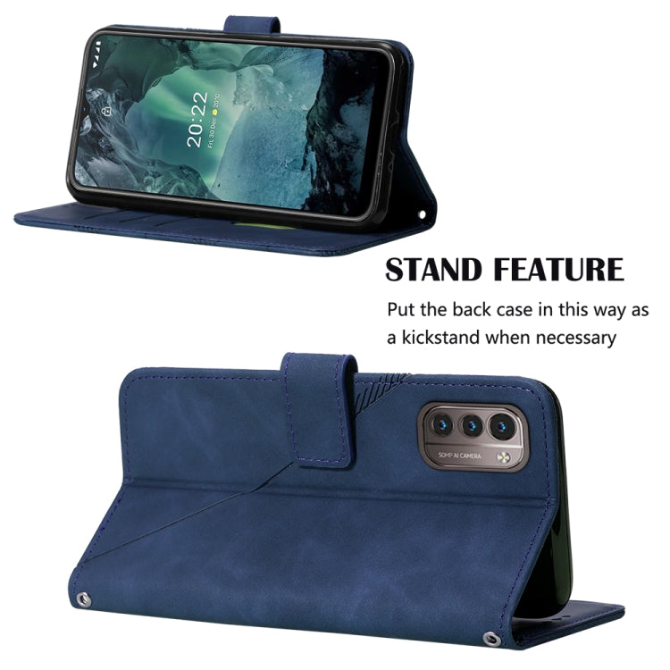 For Nokia G21/G11 Crossbody 3D Embossed Flip Leather Phone Case