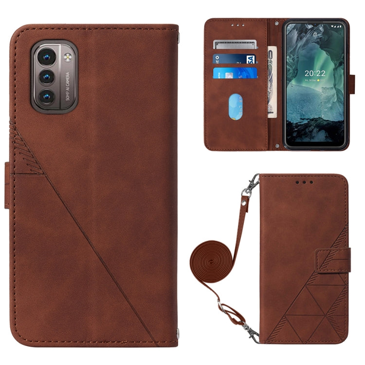 For Nokia G21/G11 Crossbody 3D Embossed Flip Leather Phone Case