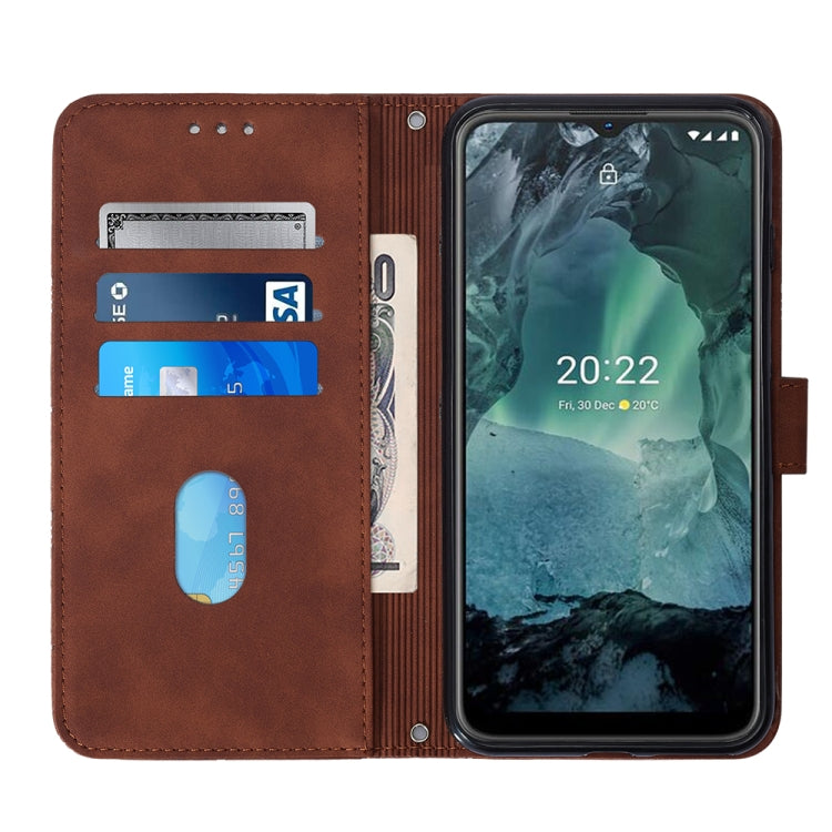 For Nokia G21/G11 Crossbody 3D Embossed Flip Leather Phone Case