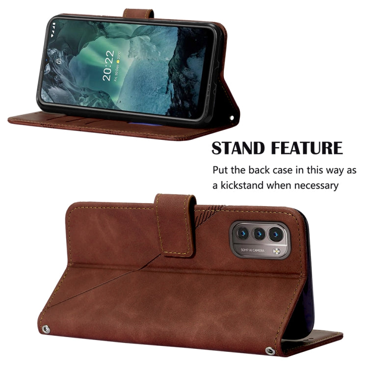 For Nokia G21/G11 Crossbody 3D Embossed Flip Leather Phone Case