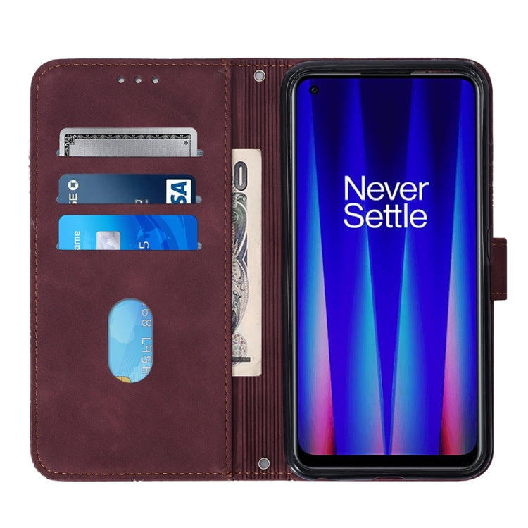 For OnePlus Nord CE 2 5G Crossbody 3D Embossed Flip Leather Phone Case