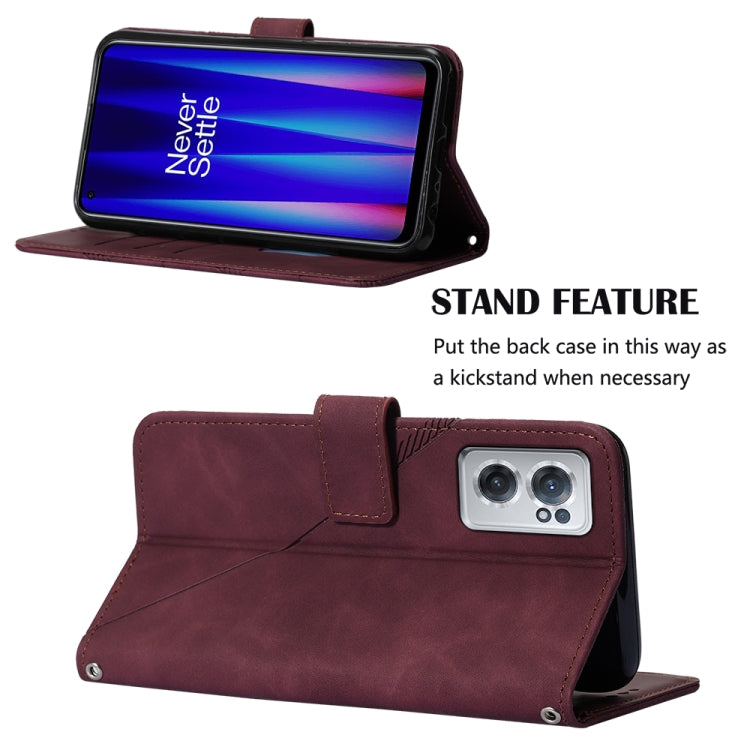 For OnePlus Nord CE 2 5G Crossbody 3D Embossed Flip Leather Phone Case