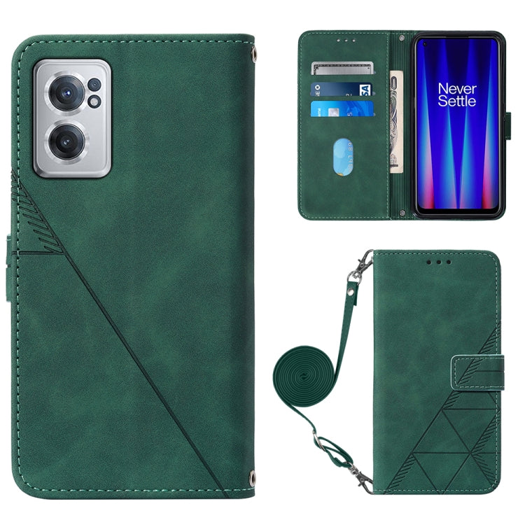 For OnePlus Nord CE 2 5G Crossbody 3D Embossed Flip Leather Phone Case