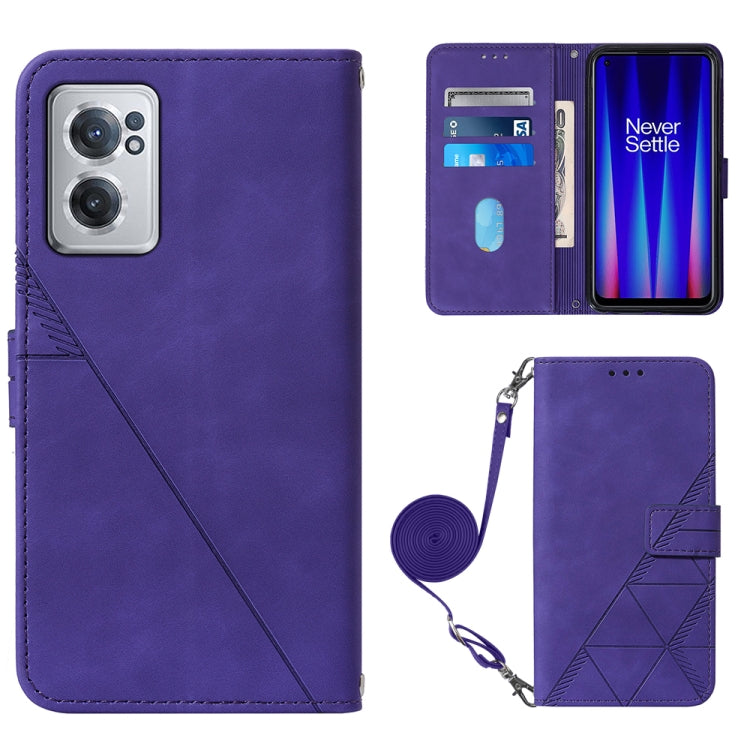 For OnePlus Nord CE 2 5G Crossbody 3D Embossed Flip Leather Phone Case