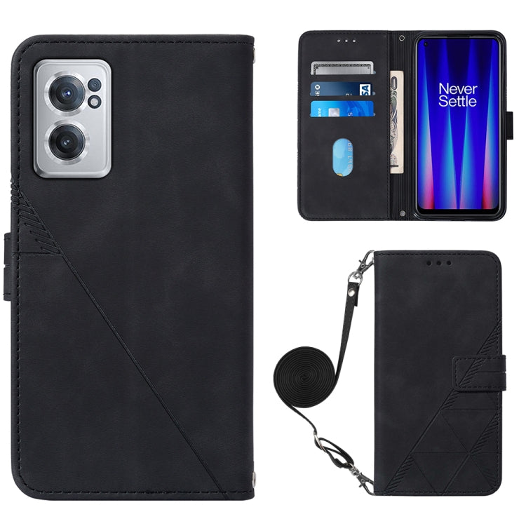For OnePlus Nord CE 2 5G Crossbody 3D Embossed Flip Leather Phone Case