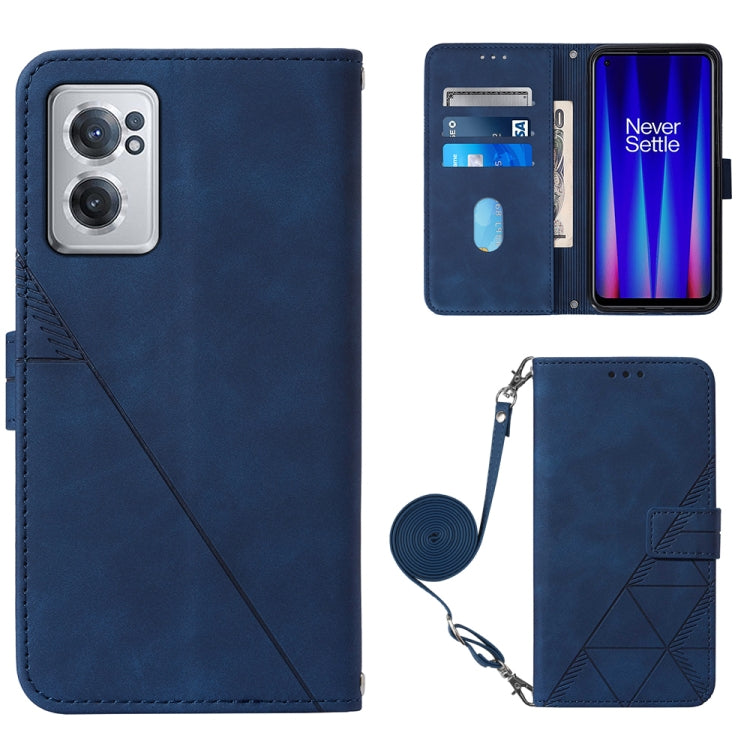 For OnePlus Nord CE 2 5G Crossbody 3D Embossed Flip Leather Phone Case