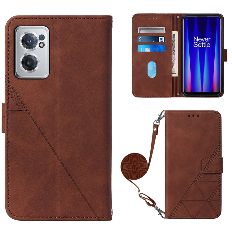 For OnePlus Nord CE 2 5G Crossbody 3D Embossed Flip Leather Phone Case