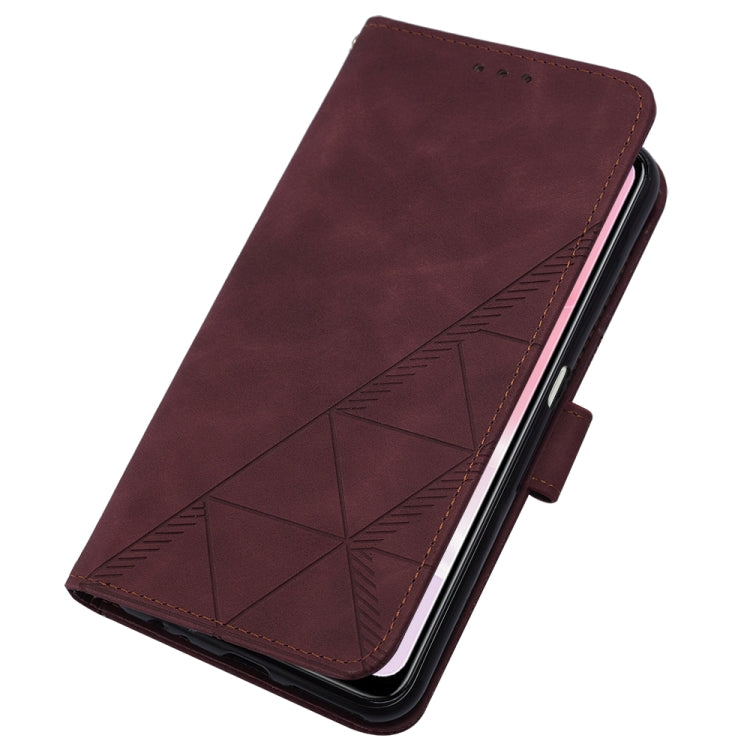 For OPPO A57 5G 2022 Crossbody 3D Embossed Flip Leather Phone Case
