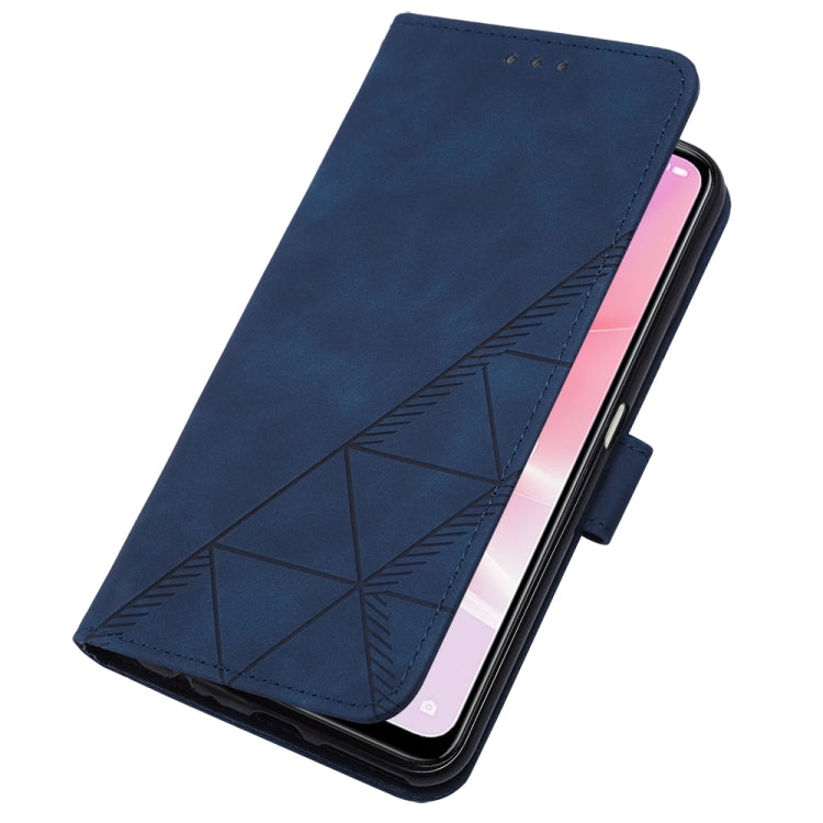 For OPPO A57 5G 2022 Crossbody 3D Embossed Flip Leather Phone Case