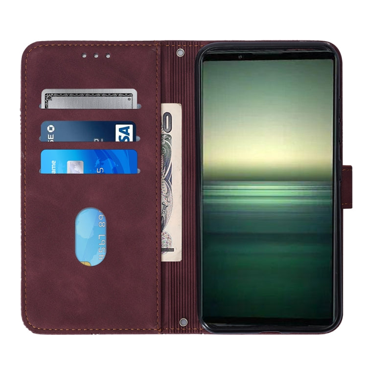 For Sony Xperia 1 IV Crossbody 3D Embossed Flip Leather Phone Case