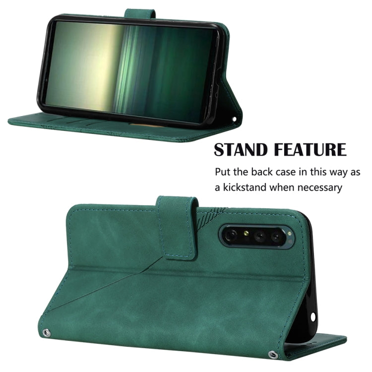 For Sony Xperia 1 IV Crossbody 3D Embossed Flip Leather Phone Case