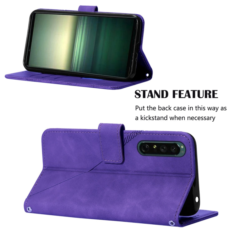 For Sony Xperia 1 IV Crossbody 3D Embossed Flip Leather Phone Case