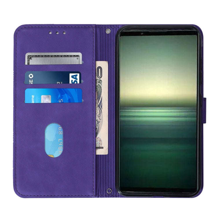 For Sony Xperia 1 IV Crossbody 3D Embossed Flip Leather Phone Case