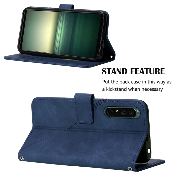 For Sony Xperia 1 IV Crossbody 3D Embossed Flip Leather Phone Case