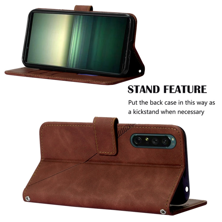 For Sony Xperia 1 IV Crossbody 3D Embossed Flip Leather Phone Case